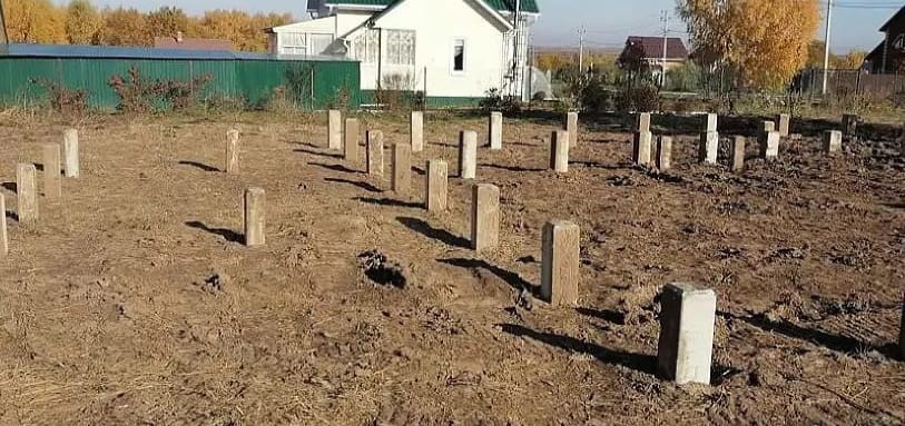 Фундамент на забивных ЖБ сваях