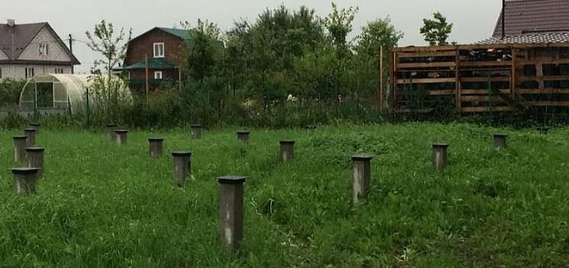 Фундамент на забивных ЖБ сваях