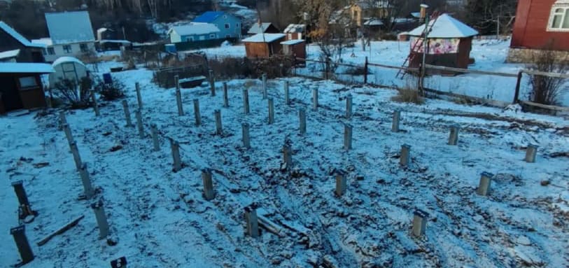Фундамент на забивных ЖБ сваях
