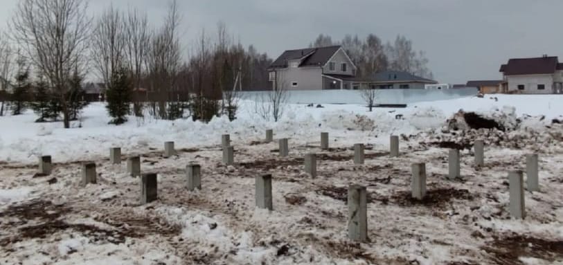 Фундамент на забивных ЖБ сваях
