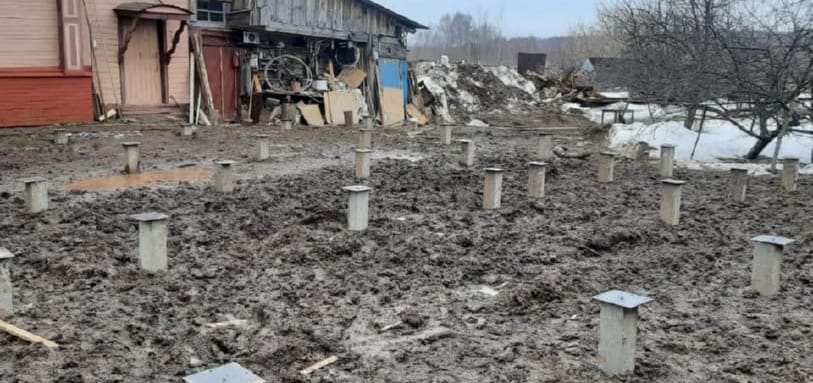 Фундамент на забивных ЖБ сваях