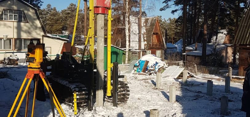 Фундамент на забивных ЖБ сваях
