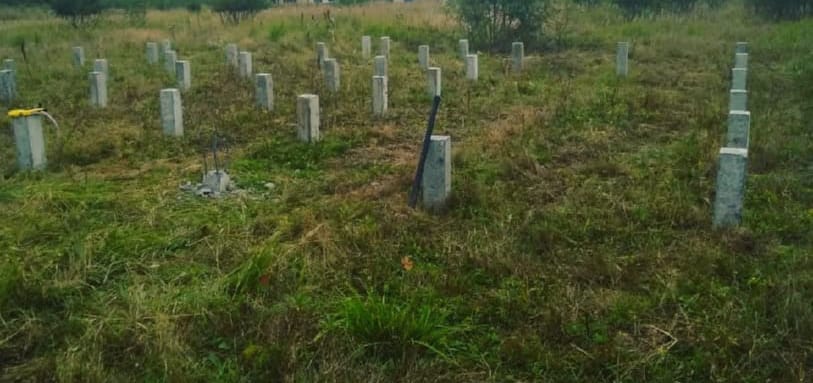 Фундамент на забивных ЖБ сваях