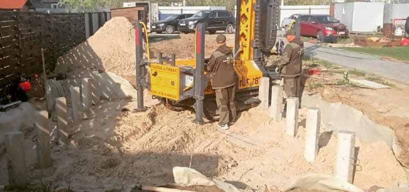 Фундамент на забивных ЖБ сваях